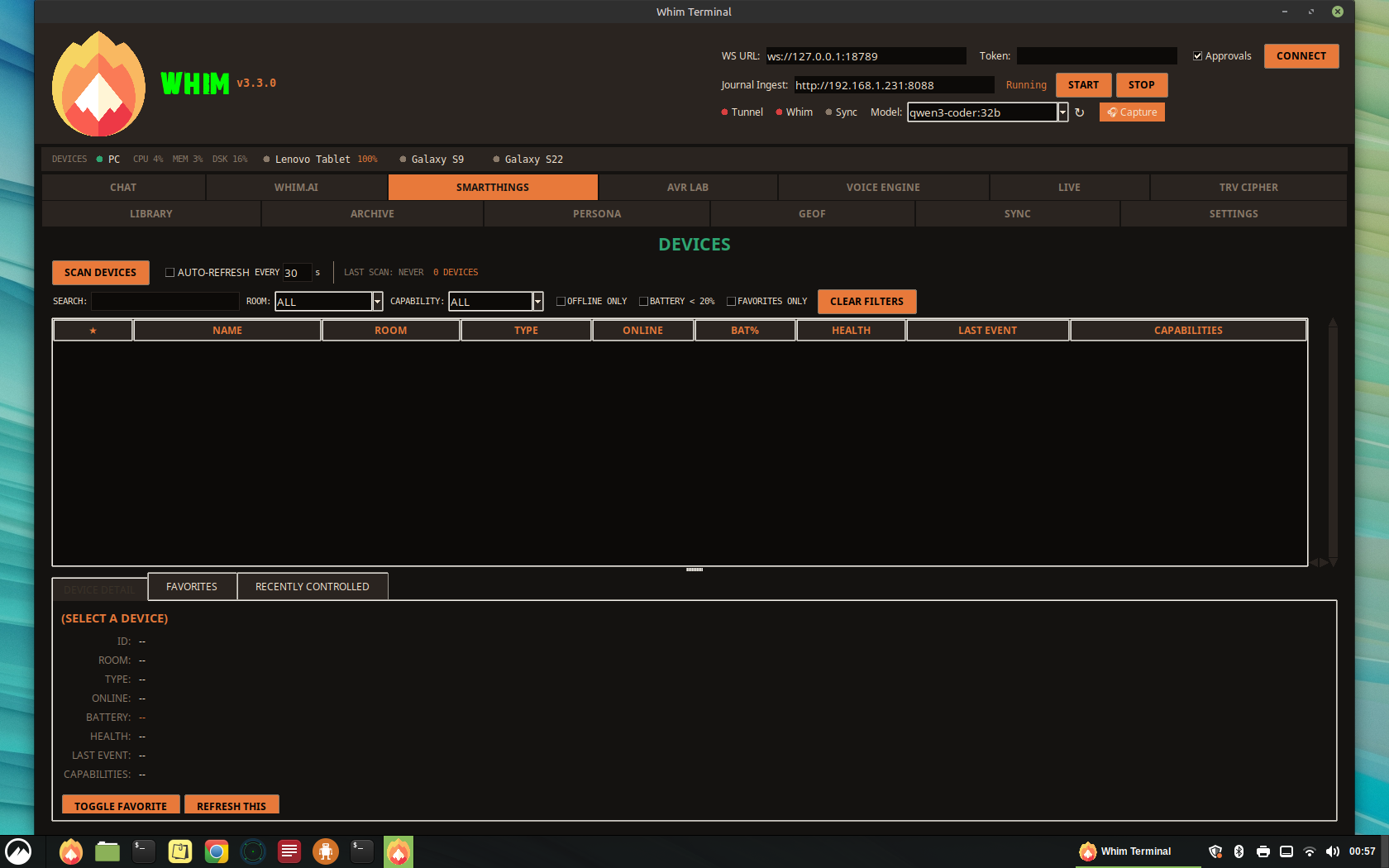 SmartThings Desktop Tab