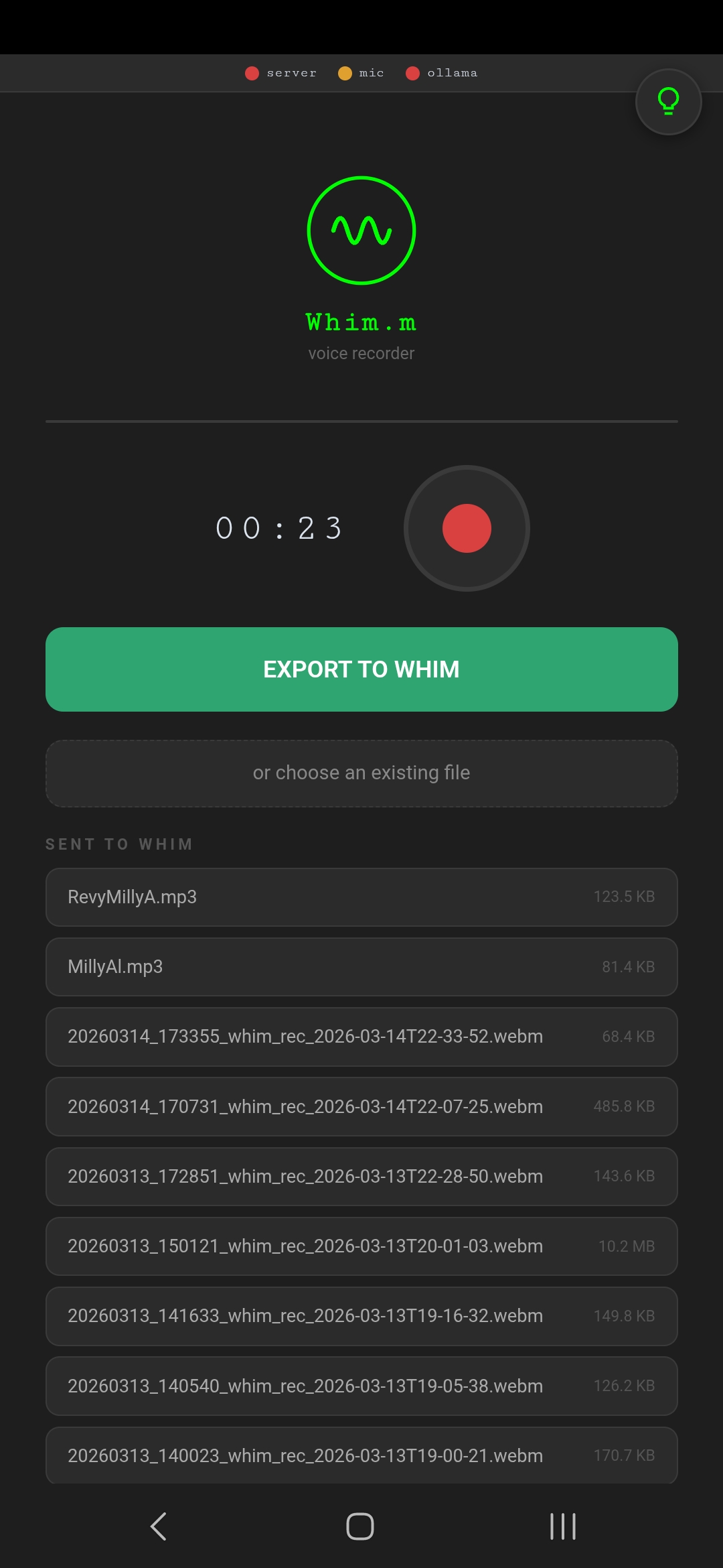 Whim.m REC Tab — S22