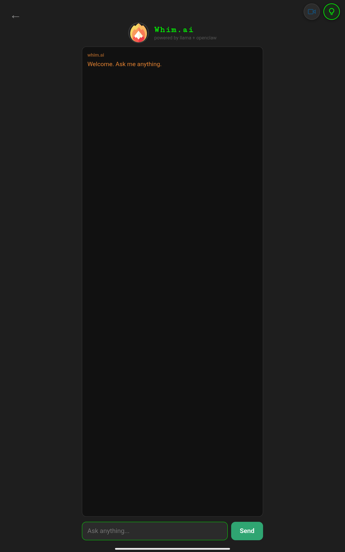 Whim.ai Welcome — Lenovo Tablet